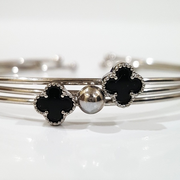 Silver & Black Bracelet Set - Picture 5 of 8